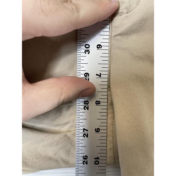 American Eagle Shorts Womens 2 Khaki Bermuda Stretch Chino Casual Pockets Tan - Picture 6 of 15